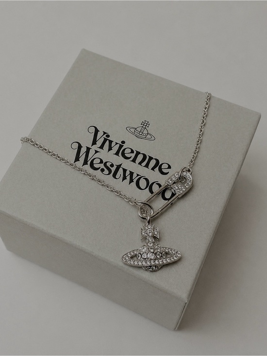 Vivienne Westwood Jewelry - Vivienne Westwood Lucrece Crystal Orb Pendant Necklace – Silver